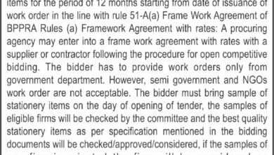 CCPO Quetta Stationery Procurement Tender for 2026