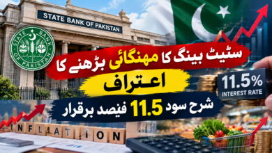 سٹیٹ بینک کا مہنگائی بڑھنے کا اعتراف، شرح سود 11.5 فیصد برقرار