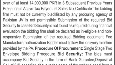 Chagai Vehicle Supply Tender 2026: E-Bids Due 29 October