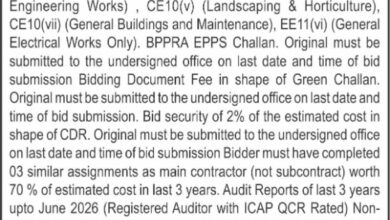 Quetta Building Tender 2026: E-Bids Due 22 October, PEC C-4
