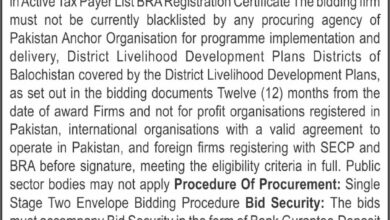 Quetta P&D Tender 2026: Bids Due 9 Nov, Anchor Organisation